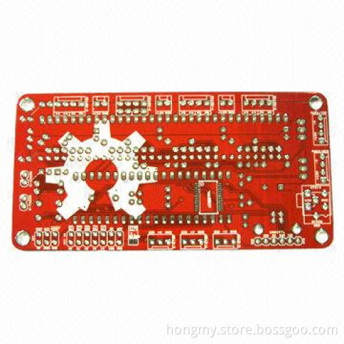 Double-sided PCB with 35um Copper Thickness, Red Solder Mask and HASL Surface Finish